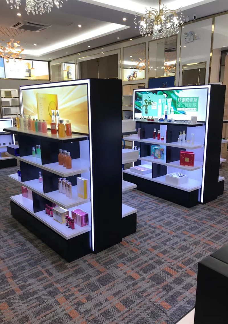 化妆品展示柜烤漆柜中岛柜美容院柜子